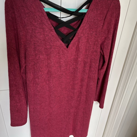 Soft Cranberry Dress - Picture 7 of 9